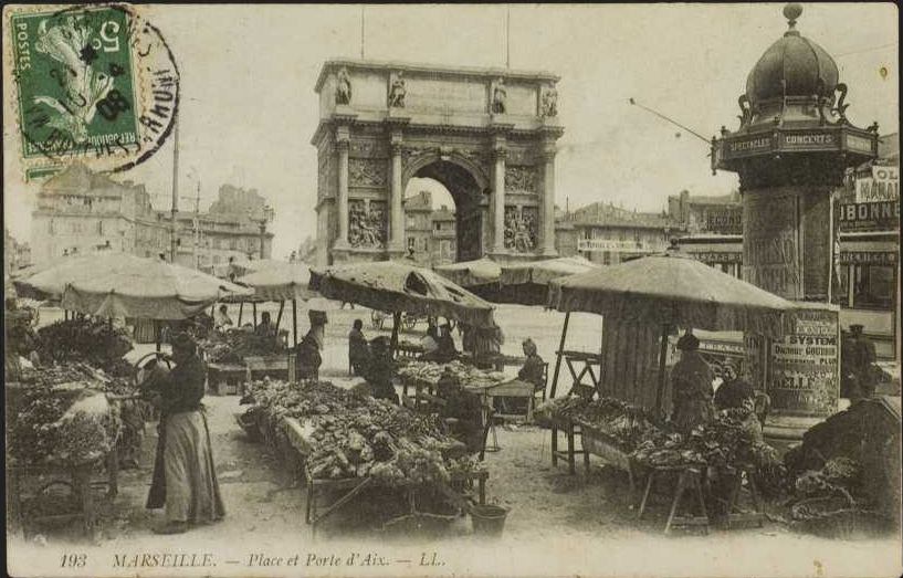 arc de triomphe aprés 1909 quartier de la porte d'Aix Marseille